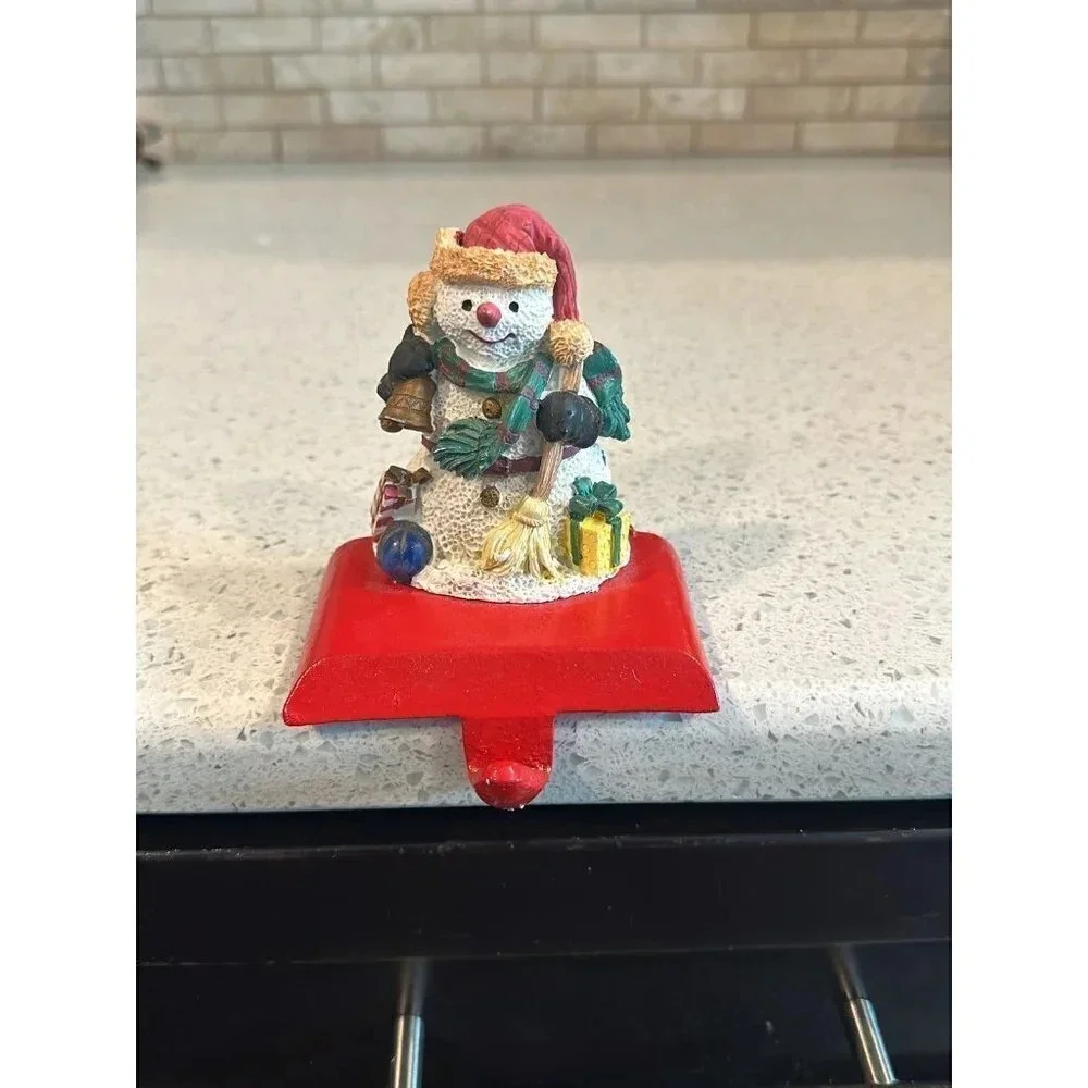 Vintage Stocking Hangers‎ – Snowman and Santa   Bn
